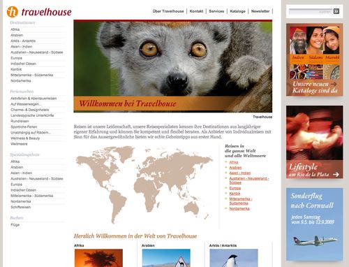Travelhouse.ch Websites Netzwerk