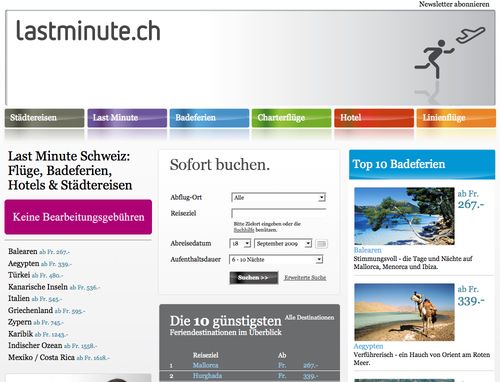 Lastminute.ch - Redesign bei vollem Betrieb
