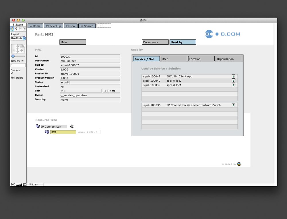 Prototyp für Eigenentwicklung von B.Com: Software für Service und Hosting Management - 3