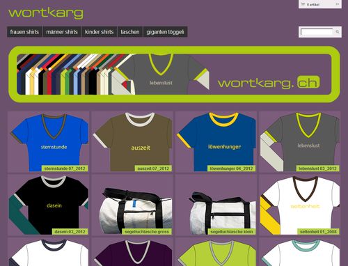 Wortkarg - Theming eines Webshops für T-Shirts