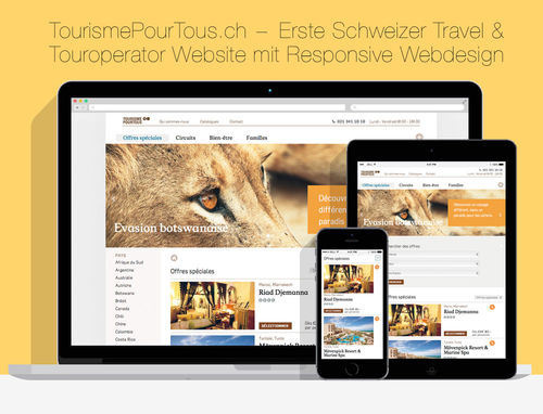 Responsive Website für Reiseanbieter