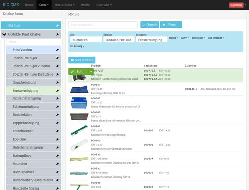 Zentrales Produkt-Informations-System