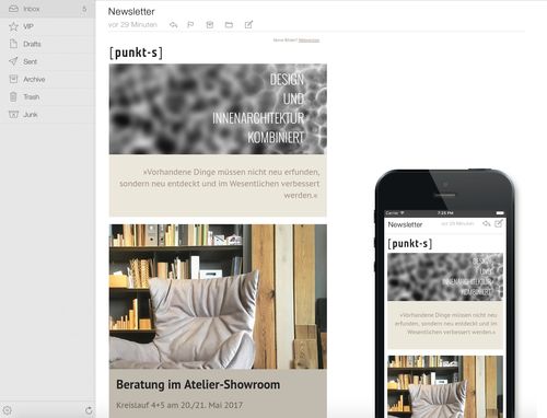 Responsive Newsletter mit A-Z Betreuung