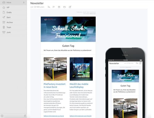 Responsive Kundennewsletter